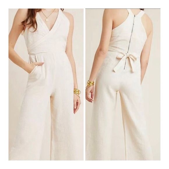 NWOT Anthropologie Halterneck Jumpsuit size 8 and 10 - Picture 2 of 8